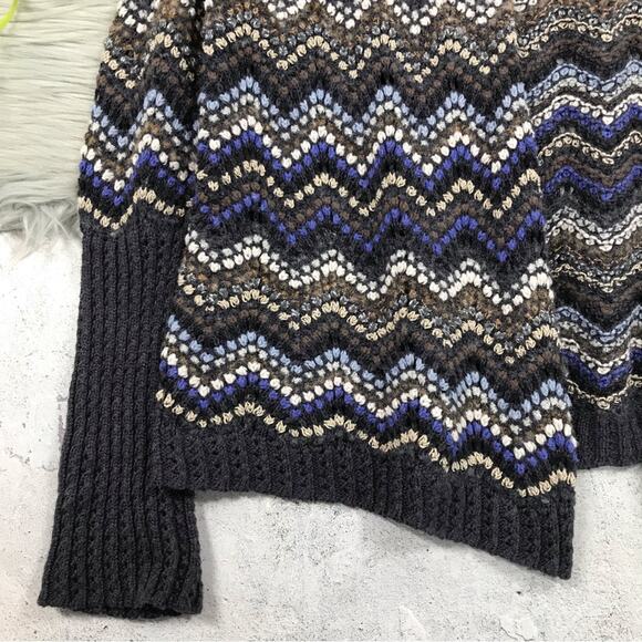 NIC+ZOE Celestial Open Front Chevron Pattern Knit Cardigan Women’s Size Small - Picture 4 of 13